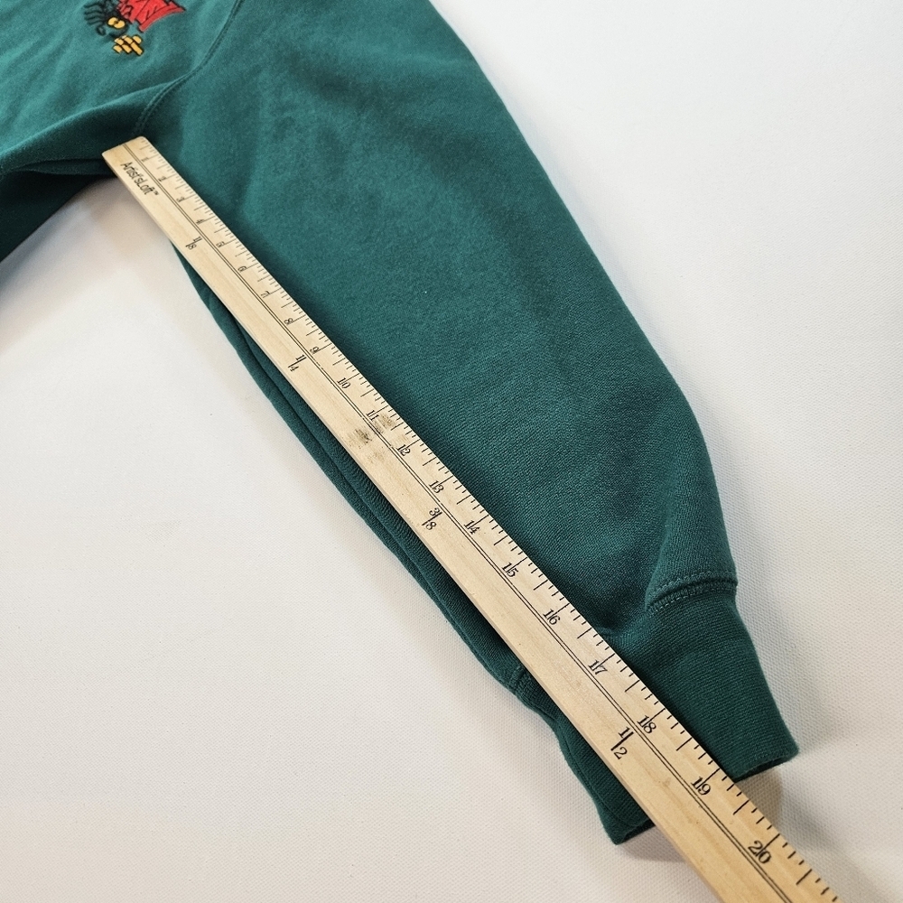 Obey Brick By Brick Crewneck Mens S Green Embroidered Graphic Sweatshirt Skater - Picture 3 of 9